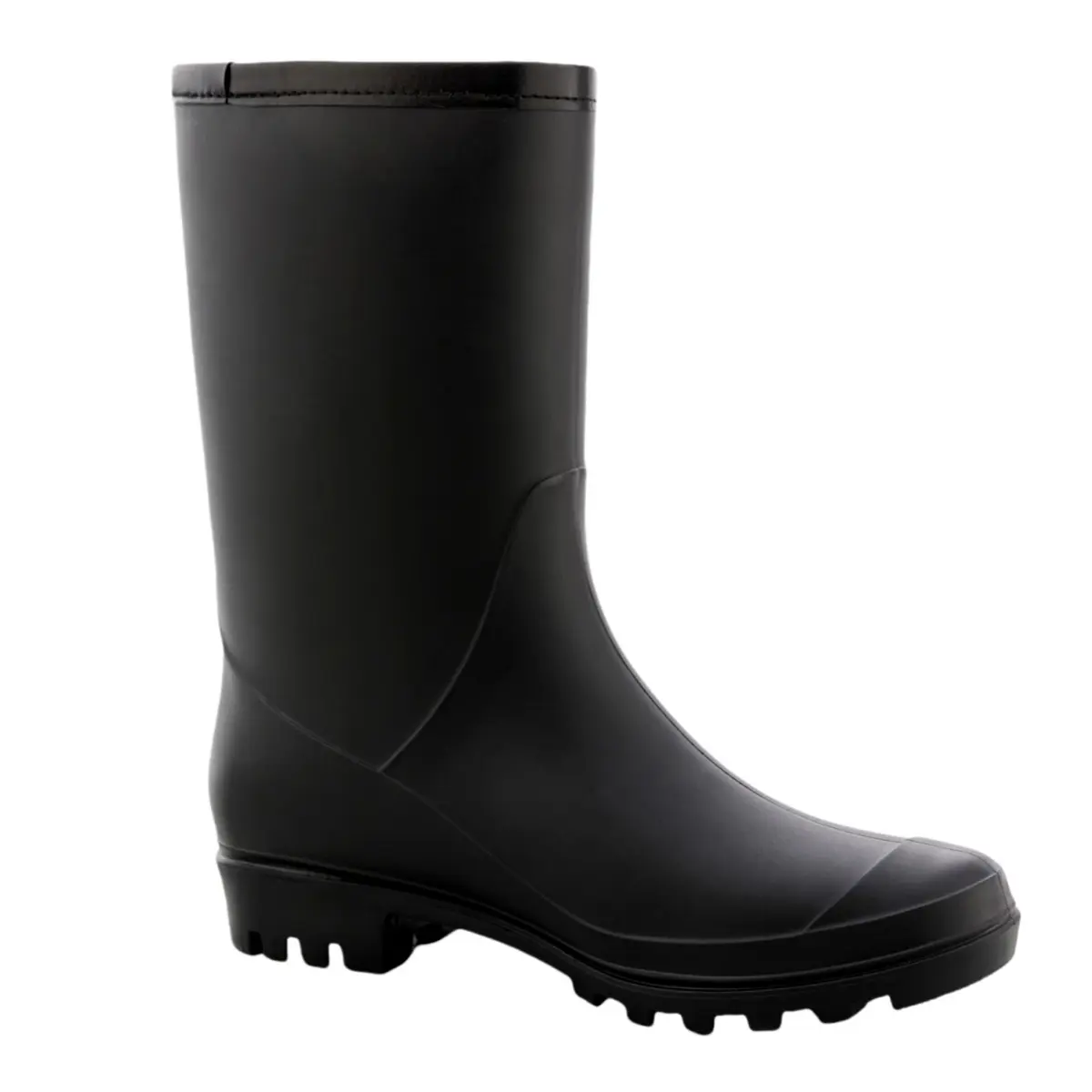 Fubotao Women's Mid Calf Rain Boots Black | Waterproof Fashion Garden Shoes with Comfortable Insole - view 3