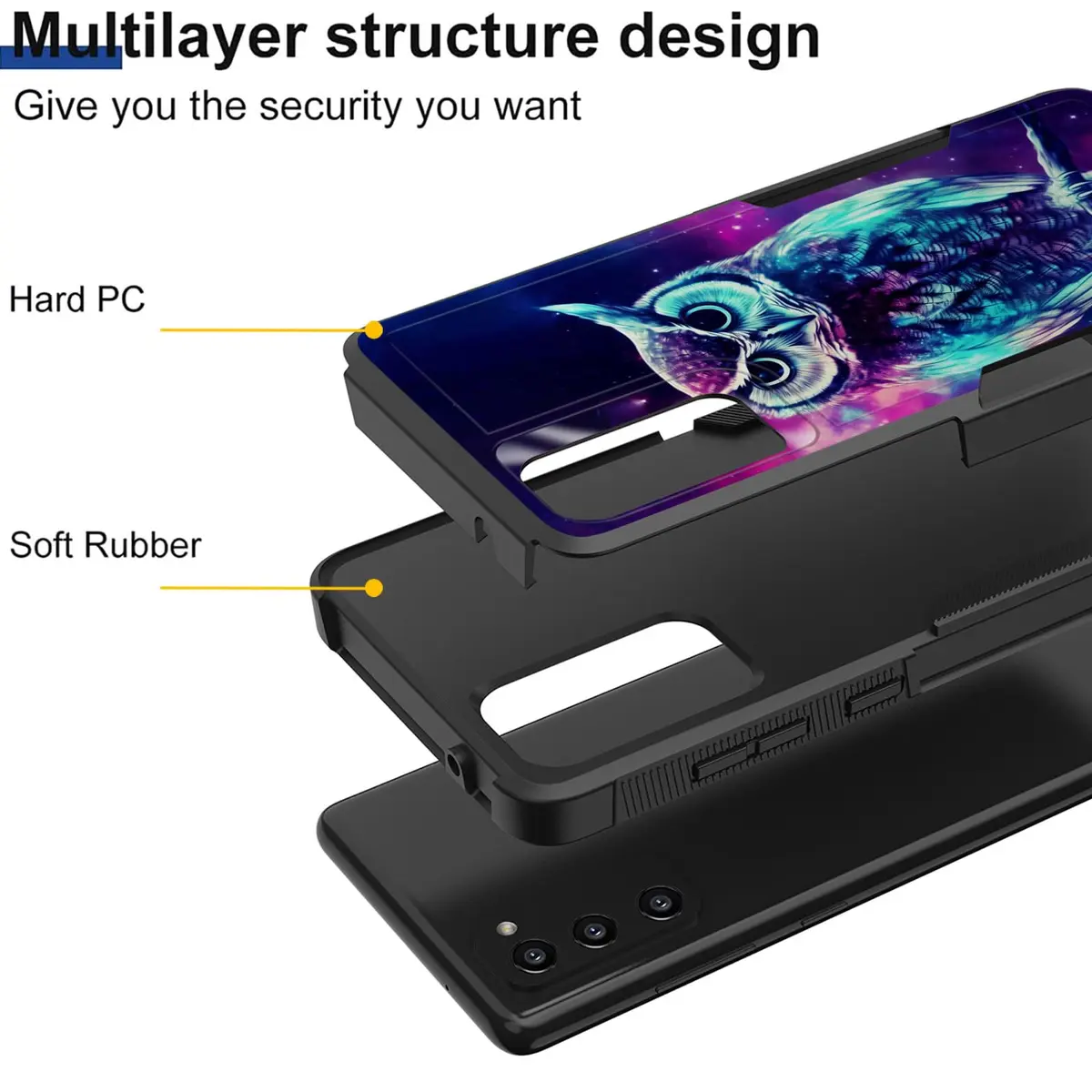 KJFHDJFDH Galaxy S20 FE 5G Case Dual Layer Shockproof 6.5 Inch | Rugged Heavy Duty Protection - view 2