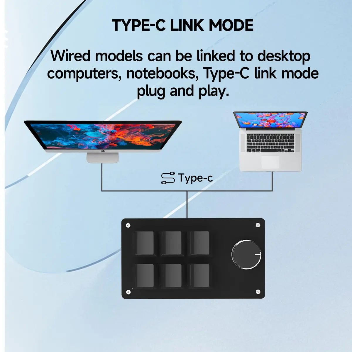 SIKAI CASE Programmable Macro Keyboard 6 Keys with Knob | Hot-Swappable Mechanical Switches - view 4
