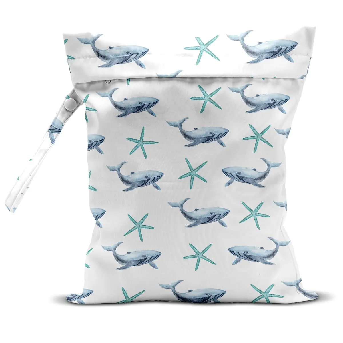 zcyxuuw Wet Dry Bag with Zipper Handle, 26 x 32 CM Waterproof Pouch for Swimsuit, Diapers, Gym Clothes, Makeup, Travel | Ocean Decor Starfish - main product image