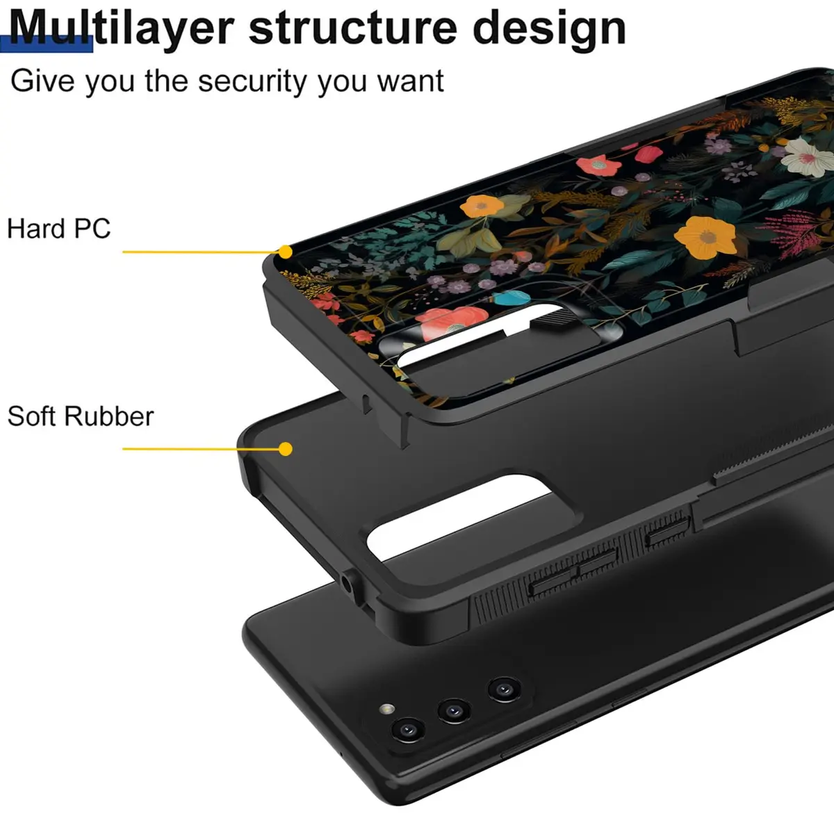 KJFHDJFDH Galaxy S20 FE 2022 Case | Dual Layer Shockproof Floral Design - view 2