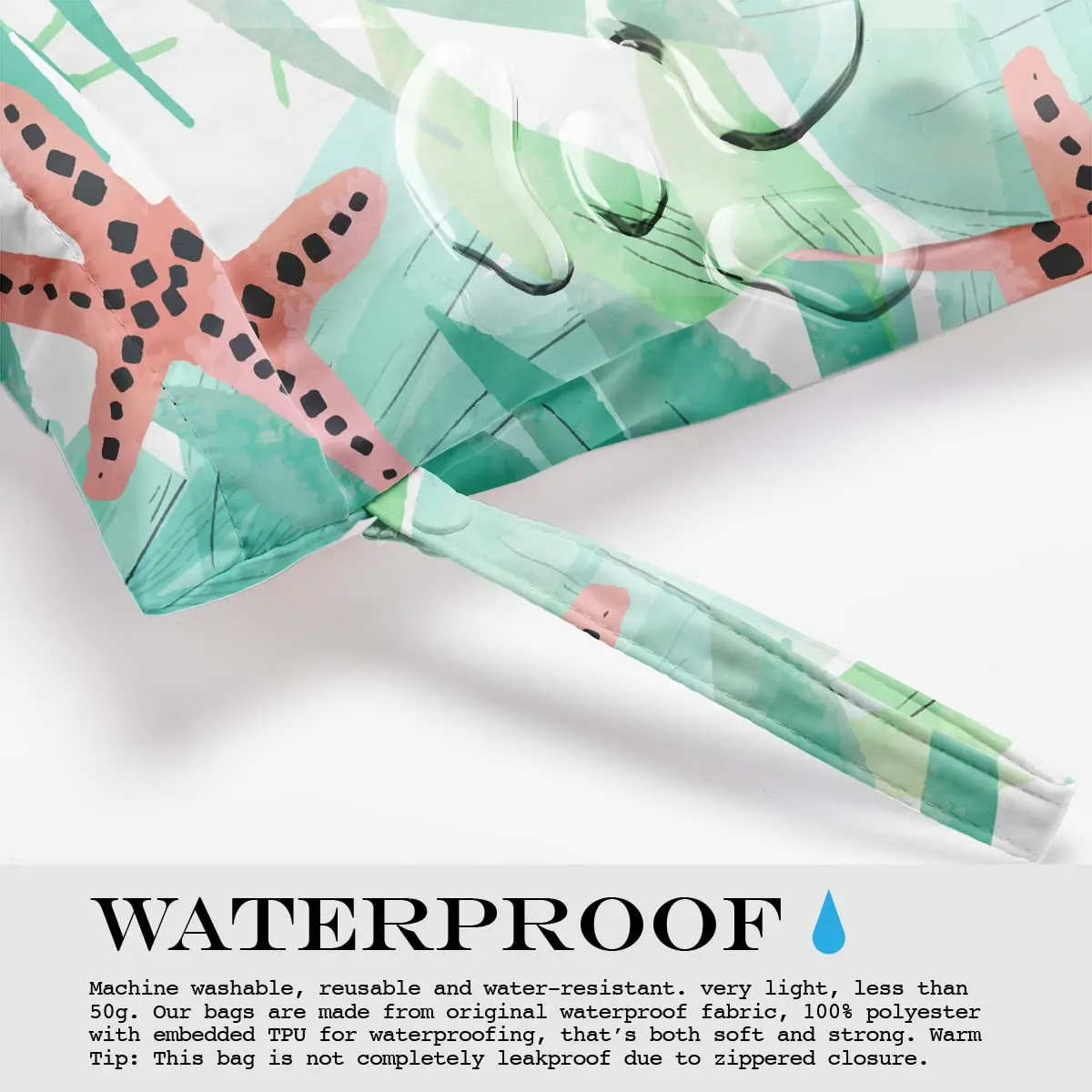 zcyxuuw Wet Bag Waterproof Reusable Beach & Travel Bag 26 x 32 CM | Multi-Purpose, Durable, Ocean Decor - view 6