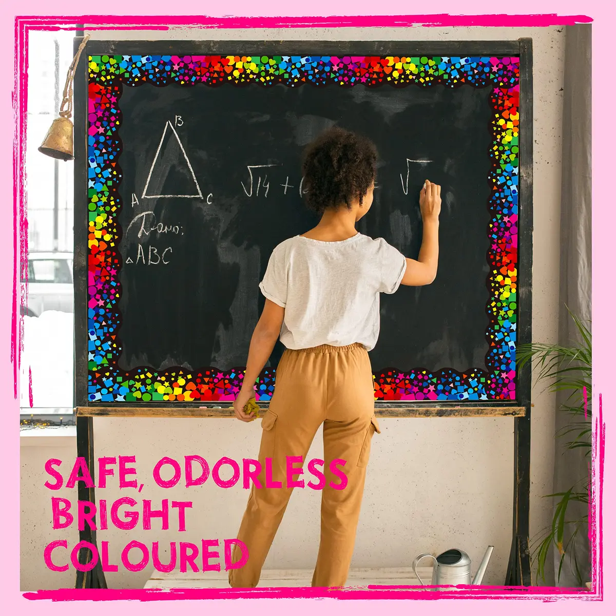 ERKE 60 Feet Bulletin Board Borders | Self Adhesive Confetti Rolled Border for Classroom & Office Walls - view 5