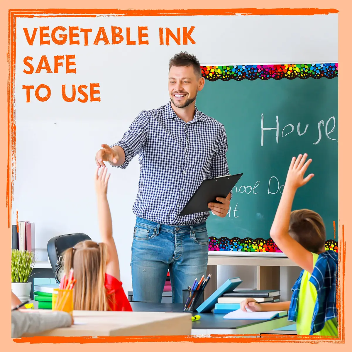 ERKE 60 Feet Bulletin Board Borders | Self Adhesive Confetti Rolled Border for Classroom & Office Walls - view 6