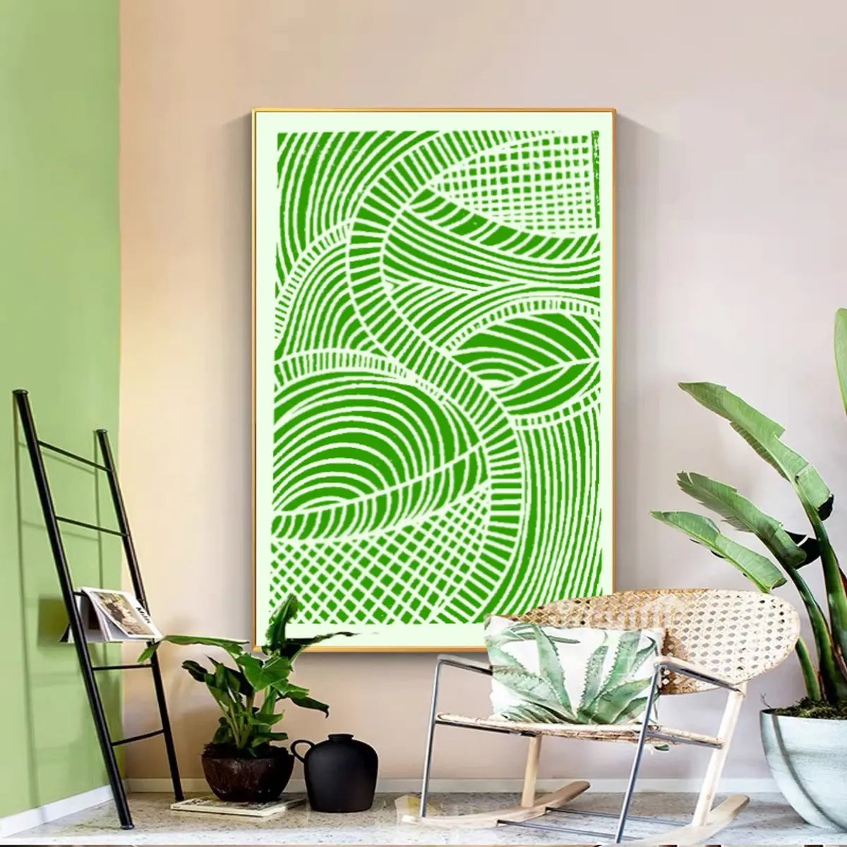 TIAMECH 6 Pcs A4 Reusable Geometric Texture Stencils for Painting | Abstract Geometry Patterns, Easy to Clean, Eco-Friendly - view 2