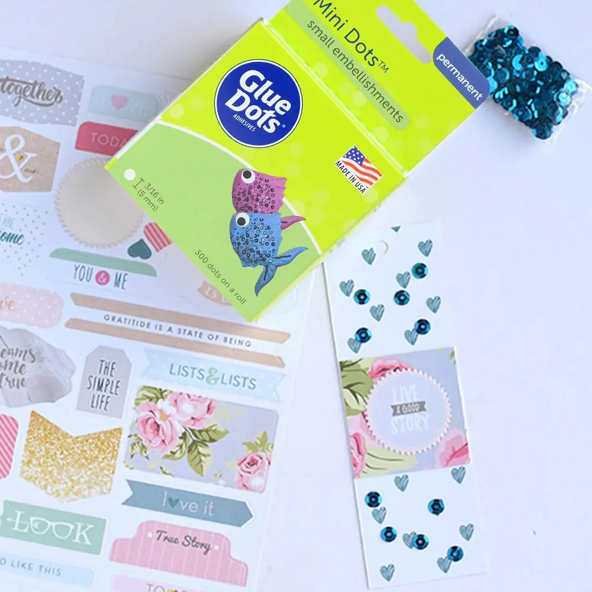 Glue Dots Mini Dots 3/16 inch | Strong Double-Sided Adhesive for Crafts & DIY Projects - view 6