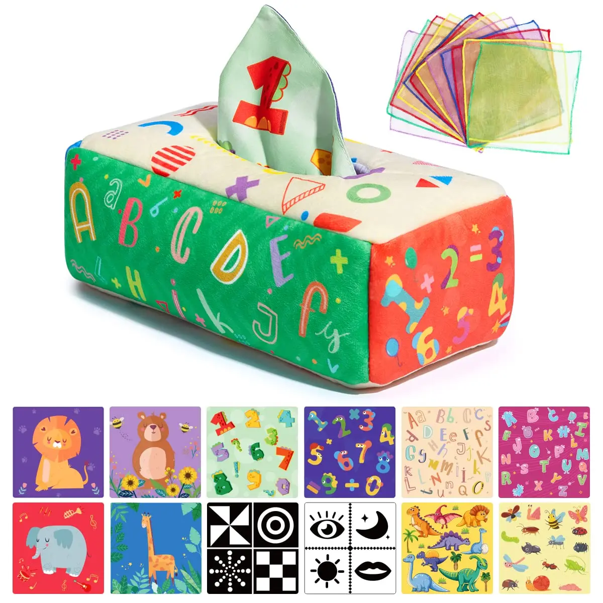 URMYWO Baby Tissue Box Toy, Montessori Baby Toys for 6-12 Months 1 Year Old Boy Girl | Sensory & Developmental Play - main product image