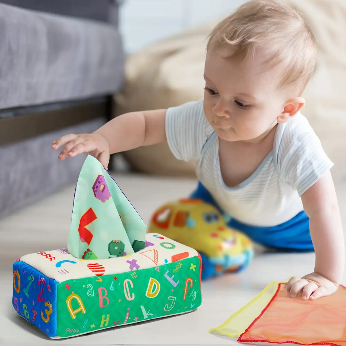 URMYWO Baby Tissue Box Toy, Montessori Baby Toys for 6-12 Months 1 Year Old Boy Girl | Sensory & Developmental Play - view 6