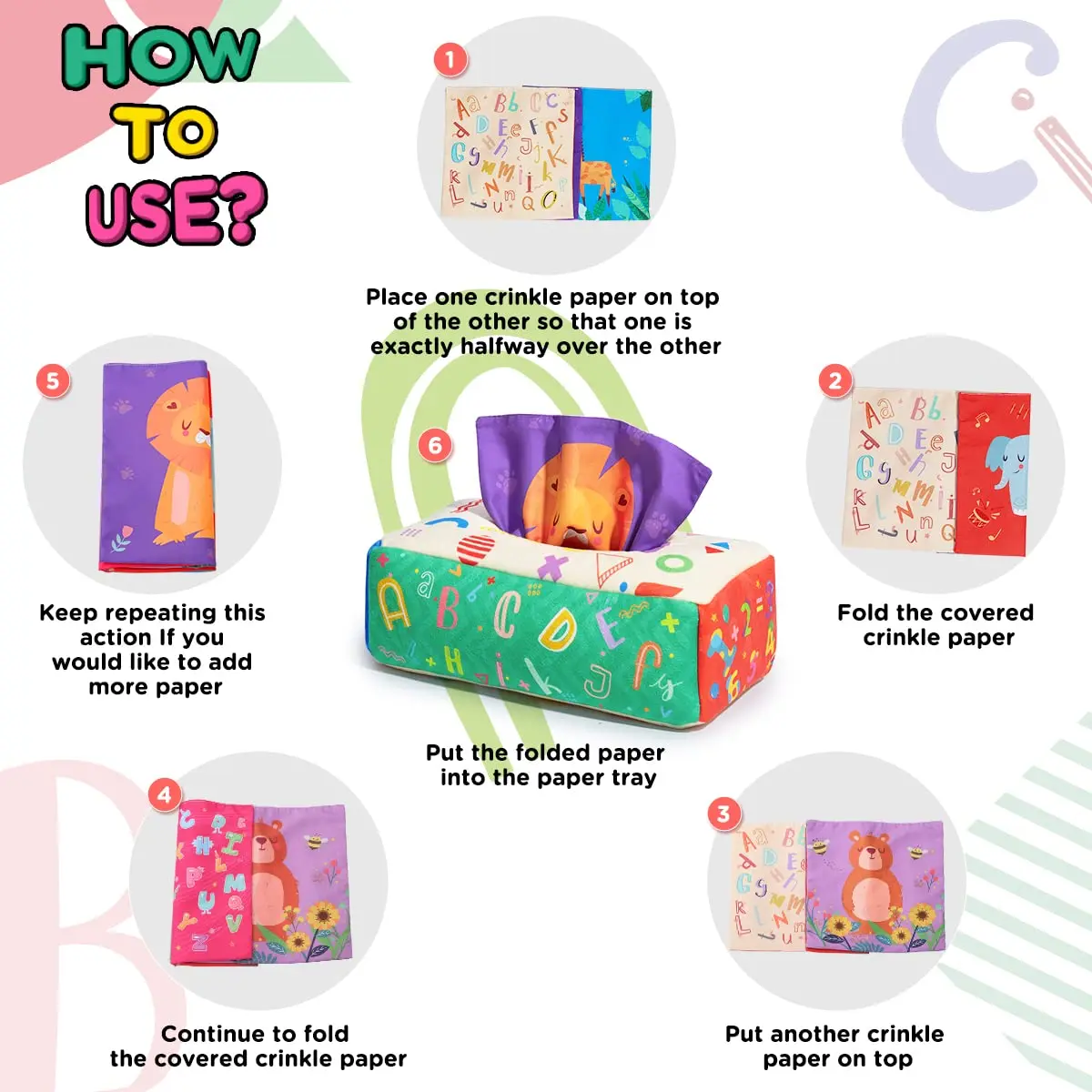 URMYWO Baby Tissue Box Toy, Montessori Baby Toys for 6-12 Months 1 Year Old Boy Girl | Sensory & Developmental Play - view 3