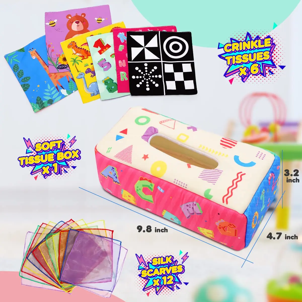 URMYWO Baby Tissue Box Toy, Montessori Baby Toys for 6-12 Months 1 Year Old Boy Girl | Sensory & Developmental Play - view 4
