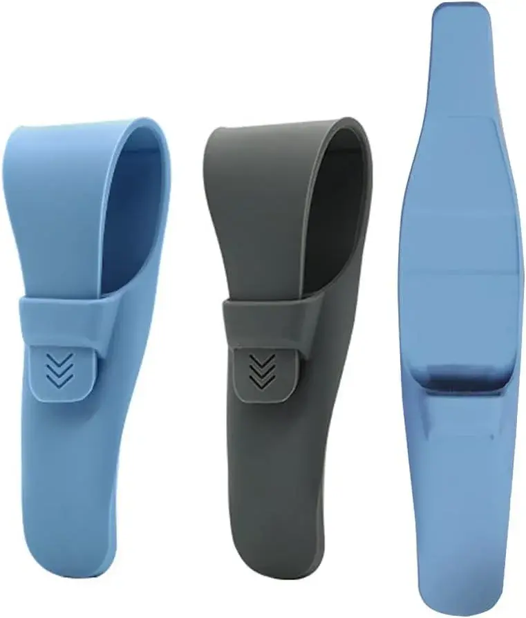 JCSMARTEC 2-Pack Silicone Razor Case | Blue+Grey Travel Shaver Protector - main product image