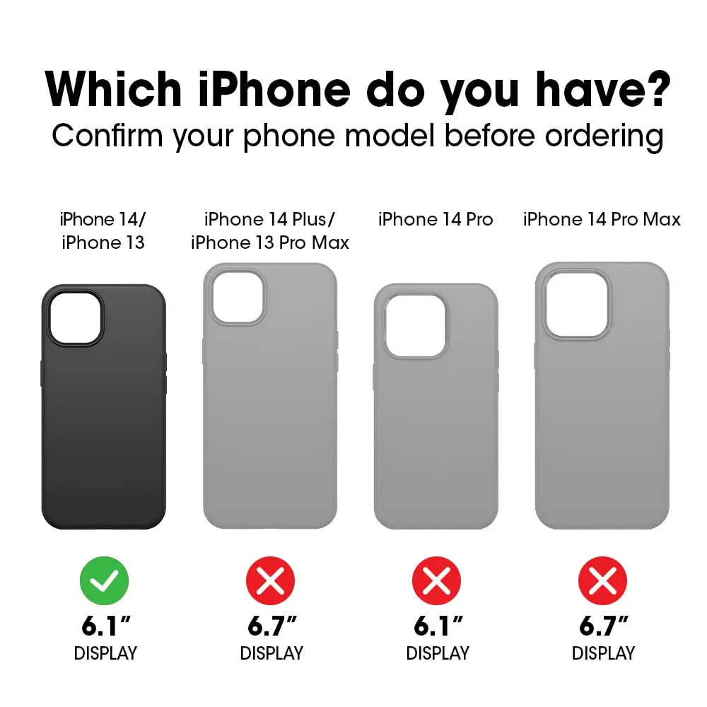 OtterBox Commuter Series Case for iPhone 14 & 13 - DONT BE BLUE (Blue), 153mm x 79mm x 14mm | Slim, Tough, Pocket-Friendly Protection - view 2