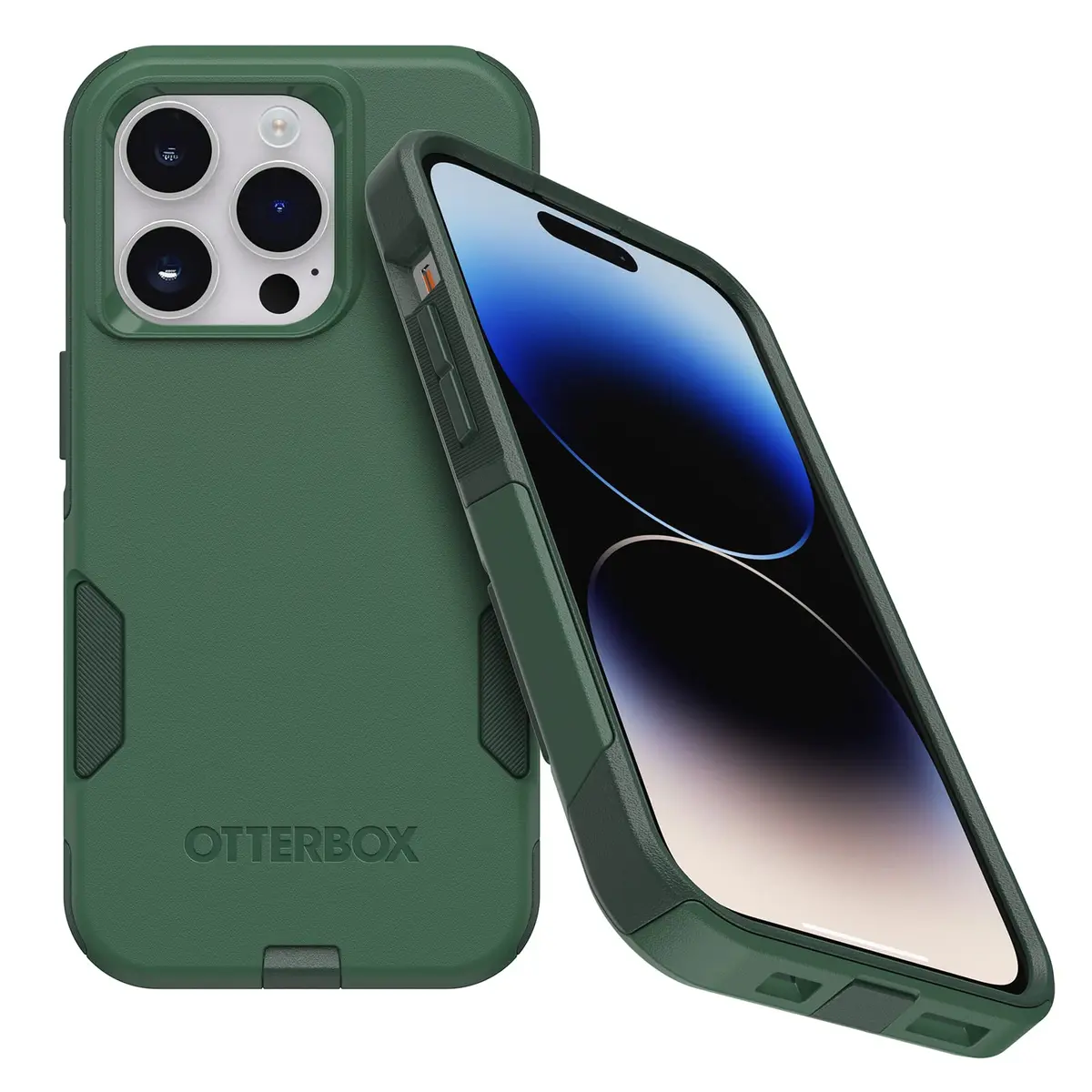 OtterBox Commuter Series Case for iPhone 14 Pro - Green | Slim & Tough, Antimicrobial, Port Protection - main product image