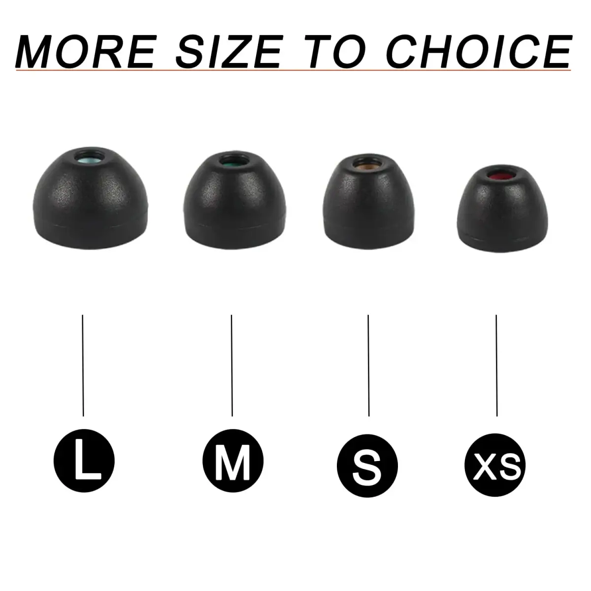 Mijusun Soft Silicone Ear Tips for Sony Earbuds – Universal Replacement Tips (4 Pairs, XS/S/M/L) - view 3