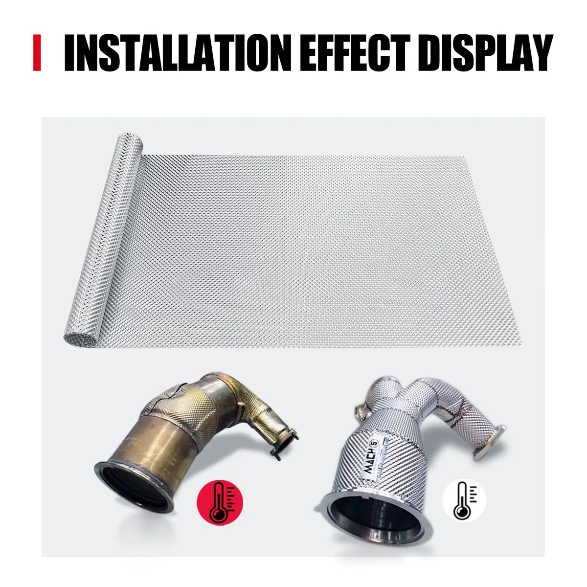 Peastorm Exhaust Heat Shield 15" x 39" | High-Temperature Aluminum Blocker - view 5