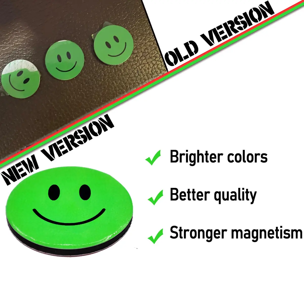 OLIKIUS Double Sided Smiley Face Magnets for Whiteboard, 20 Pieces (2.54 cm) | Versatile Status Visualization - view 5