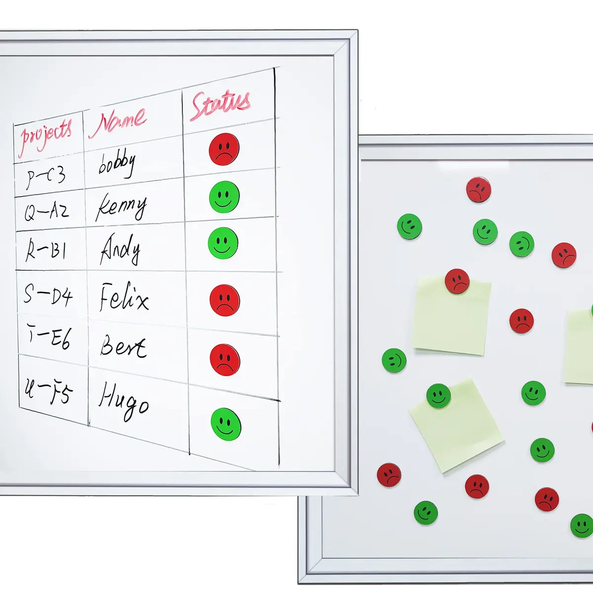 OLIKIUS Double Sided Smiley Face Magnets for Whiteboard, 20 Pieces (2.54 cm) | Versatile Status Visualization - view 4
