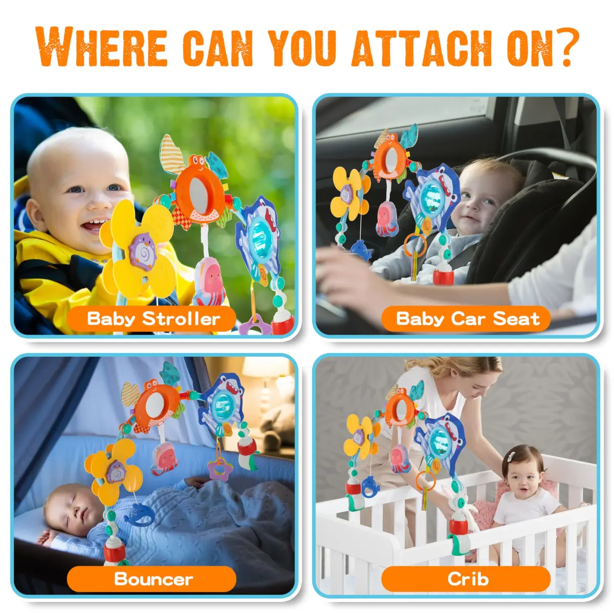 Lynncare Baby Stroller Arch Toy with Sensory Activity Toys, 20.48 oz (580 g) | BPA-Free, ASTM Certified - view 3