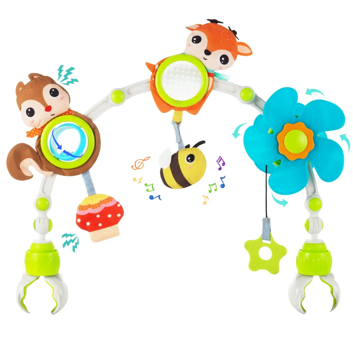 Lynncare Adjustable Arch Bassinet Toys for Infant & Baby | BPA-Free, Interactive Play for Motor Skills - main product image