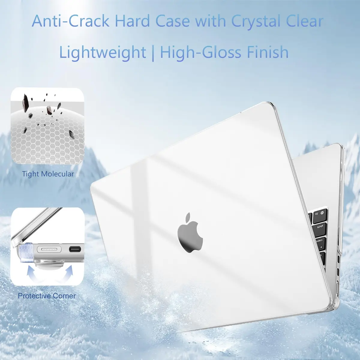 MOSISO Compatible with MacBook Air 13 inch Case M5 2026 M4 M3 M2 2025-2022 | Liquid Retina Display & Touch ID - view 5