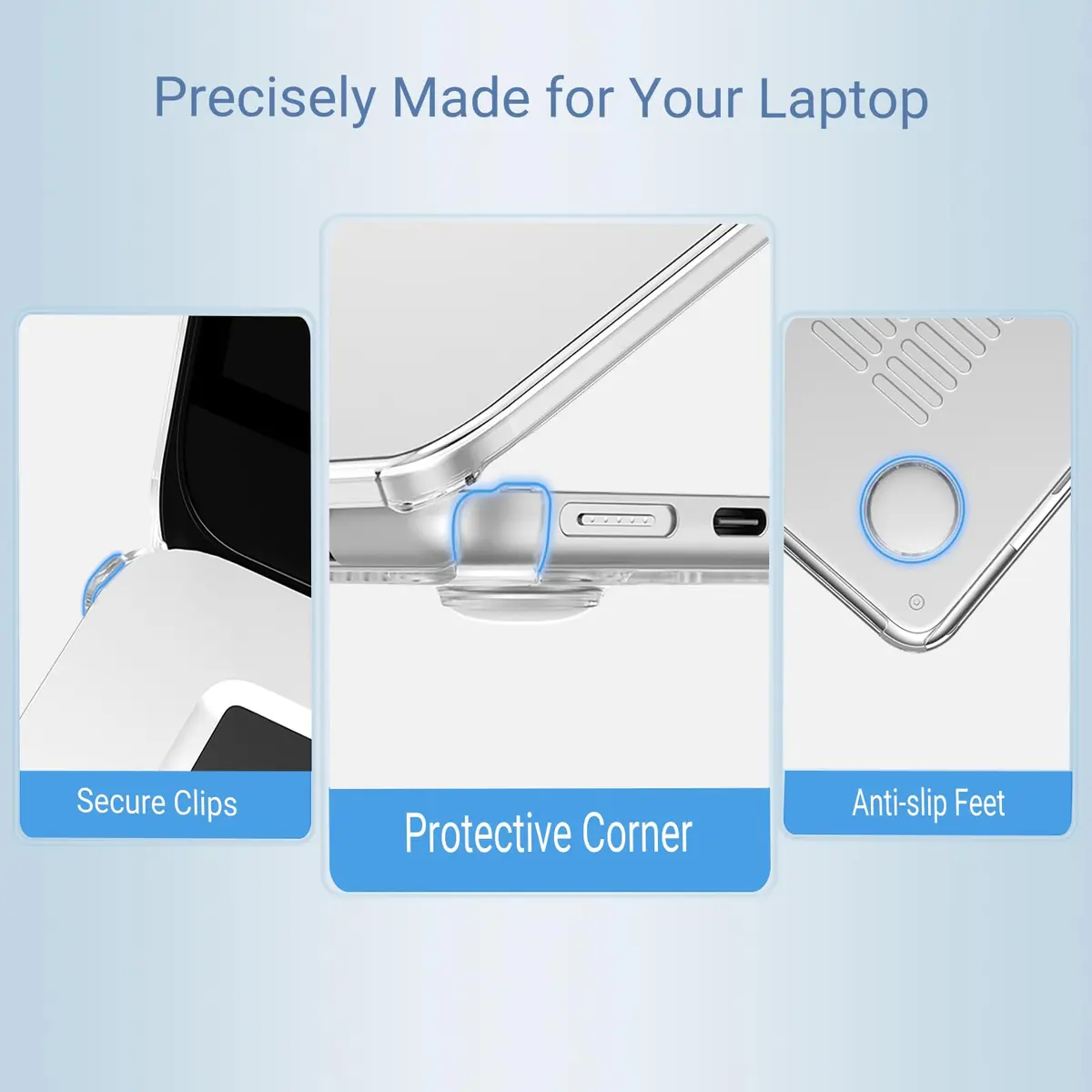 MOSISO Compatible with MacBook Air 13 inch Case M5 2026 M4 M3 M2 2025-2022 | Liquid Retina Display & Touch ID - view 8