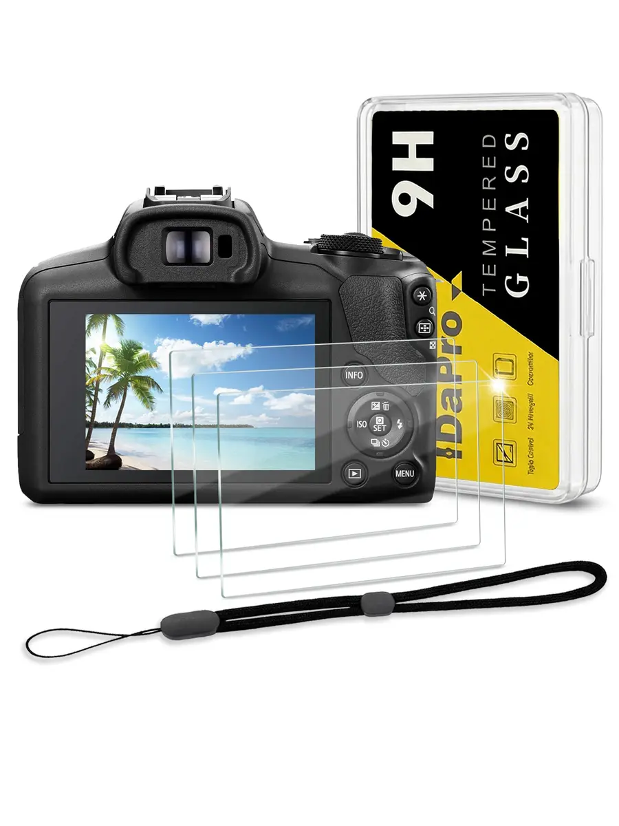 iDaPro Screen Protector for Canon EOS R50 V/R100/R10 | 9H Tempered Glass, Ultra Thin, HD Clarity - main product image