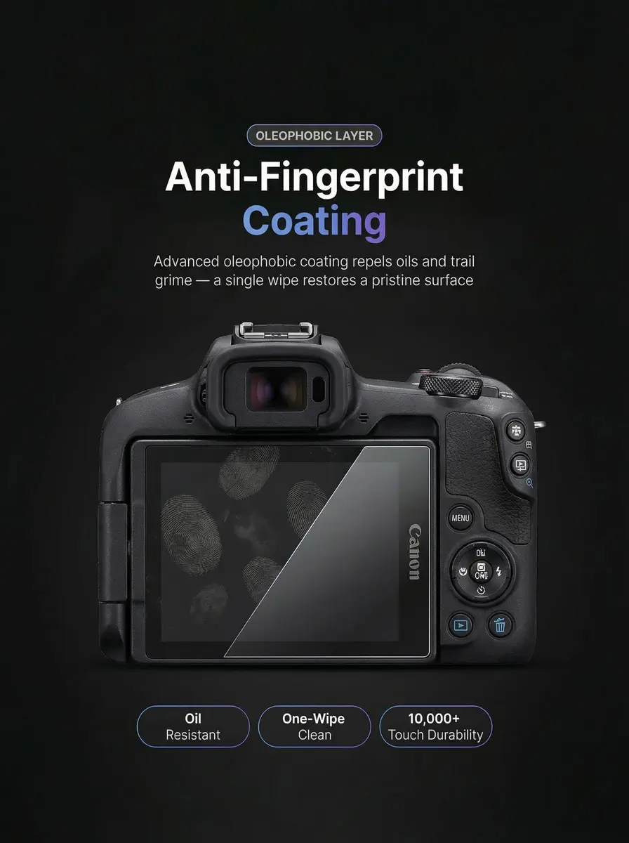 iDaPro Screen Protector for Canon EOS R50 V/R100/R10 | 9H Tempered Glass, Ultra Thin, HD Clarity - view 8