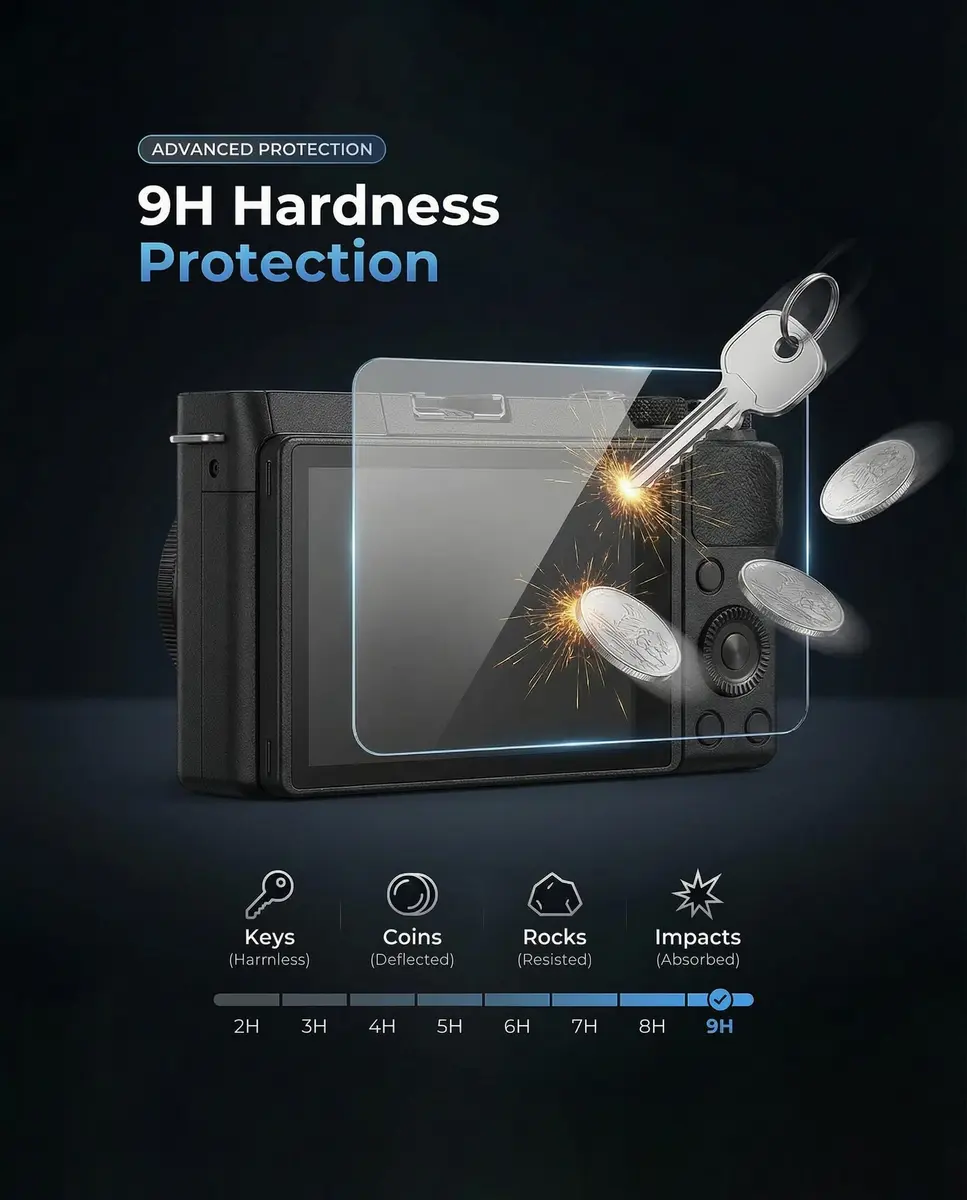 iDaPro Tempered Glass Screen Protector for Nikon Z30 3-Pack + Lanyard | 9H Hardness, Anti-Scratch, Anti-Bubble, HD Clarity, Anti-Fingerprint, Easy Install - view 2