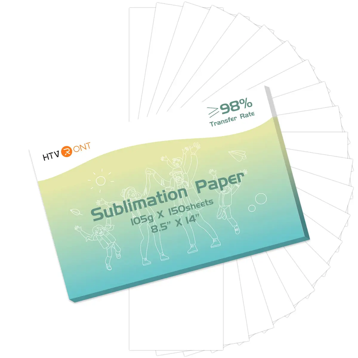 HTVRONT Sublimation Paper 8.5x14 Inches | Vibrant Ink Release for T-shirts & Mugs - main product image