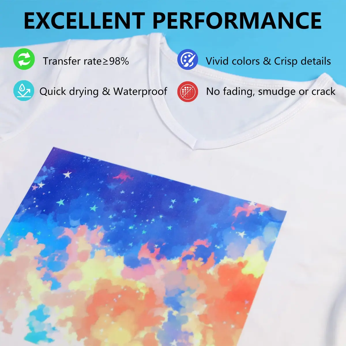 HTVRONT Sublimation Paper 8.5x14 Inches | Vibrant Ink Release for T-shirts & Mugs - view 3