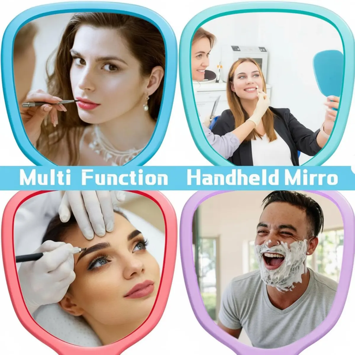 Vinsot Handheld Mirror 7.09 x 3.15 in | Small, Portable Makeup & Grooming Tool - view 6