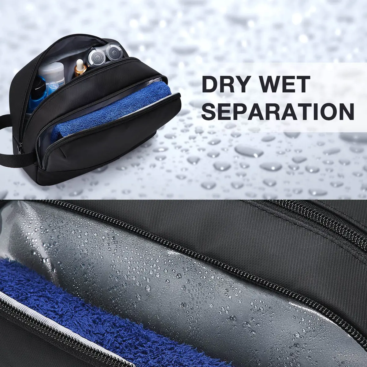 BAGSMART Large Toiletry Bag for Men, Hanging Dopp Kit 25.9cm (10.2 inches) | Water-Resistant Travel Organizer - view 2