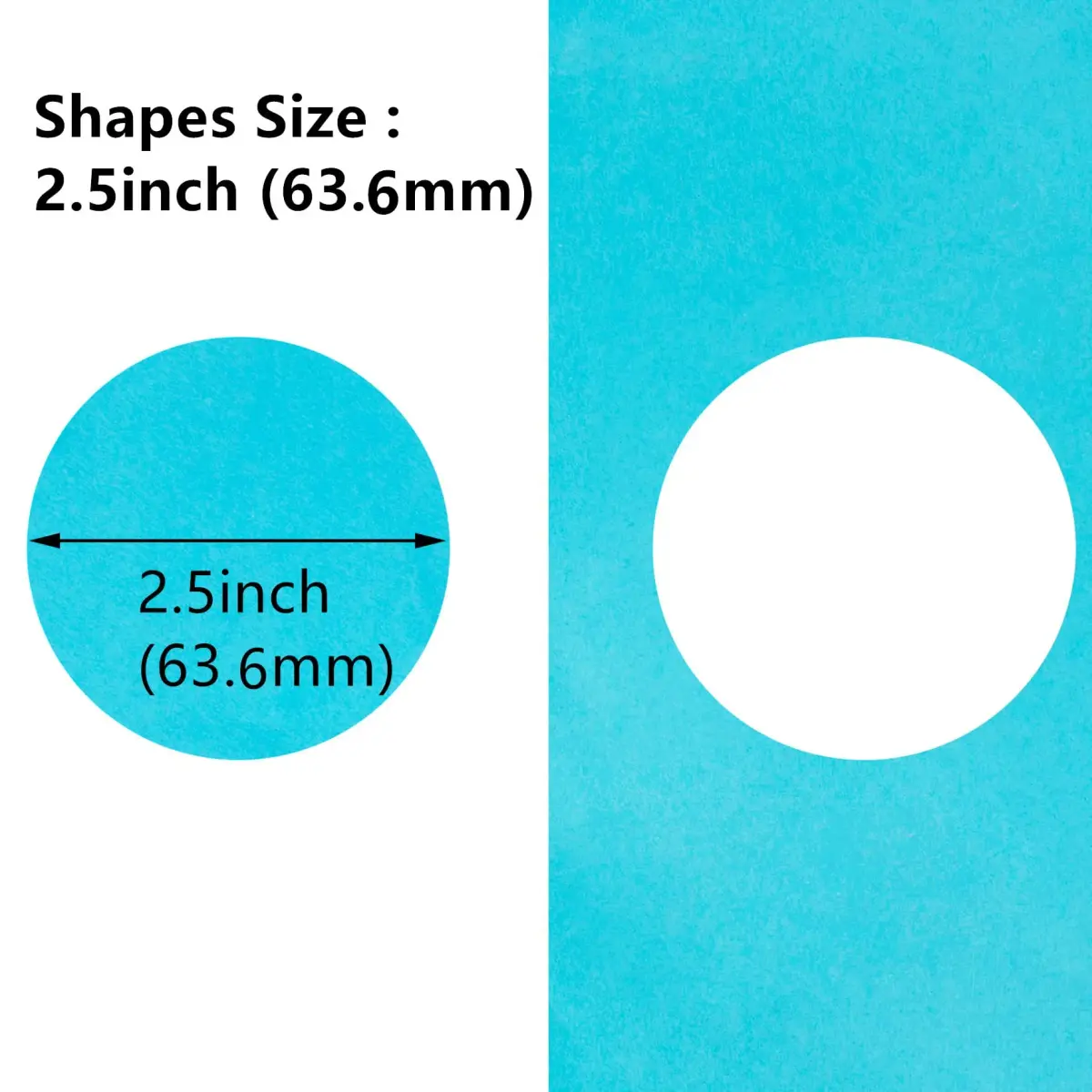 QIQQIKIN 2.5 inch (63.6mm) Blue Circle Hole Punch | Cuts Clean Circles for Crafts & Card Making - view 7