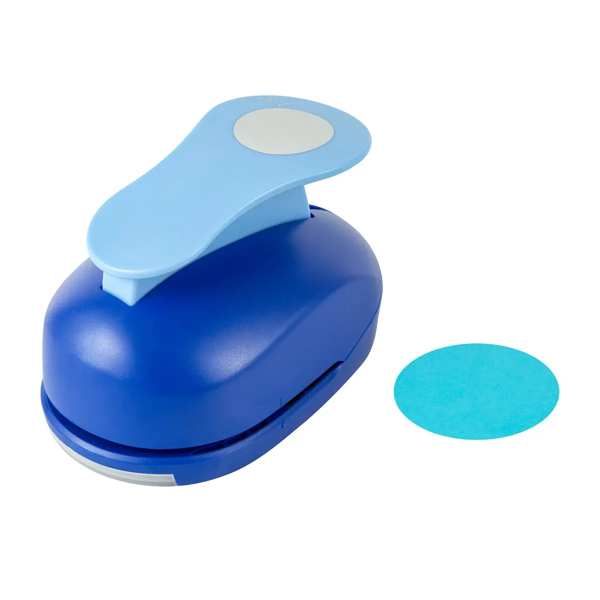 QIQQIKIN 2.5 inch (63.6mm) Blue Circle Hole Punch | Cuts Clean Circles for Crafts & Card Making - view 2