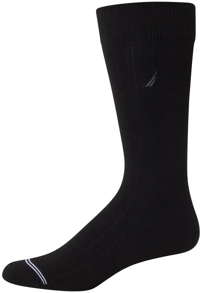 Nautica Mens Dress Socks Business Formal Comfort Stretch Crew Socks 10 Pack | Breathable, Reinforced Toe & Heel, Mid-Calf Length - view 5