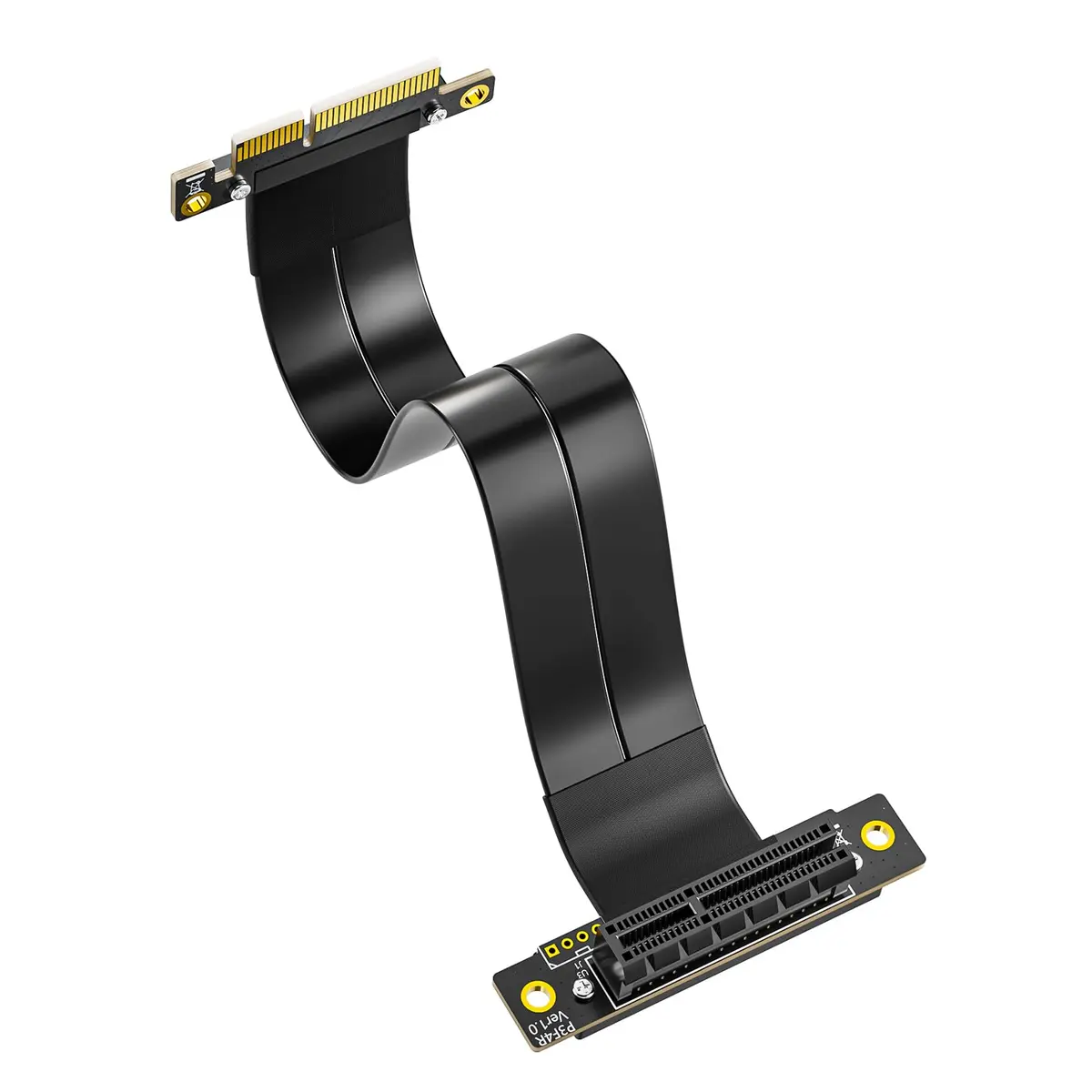 10Gtek PCIe 3.0 x4 Extension Cable, Male Straight to Female 90° Right-Angle, 15cm/0.49ft - main product image