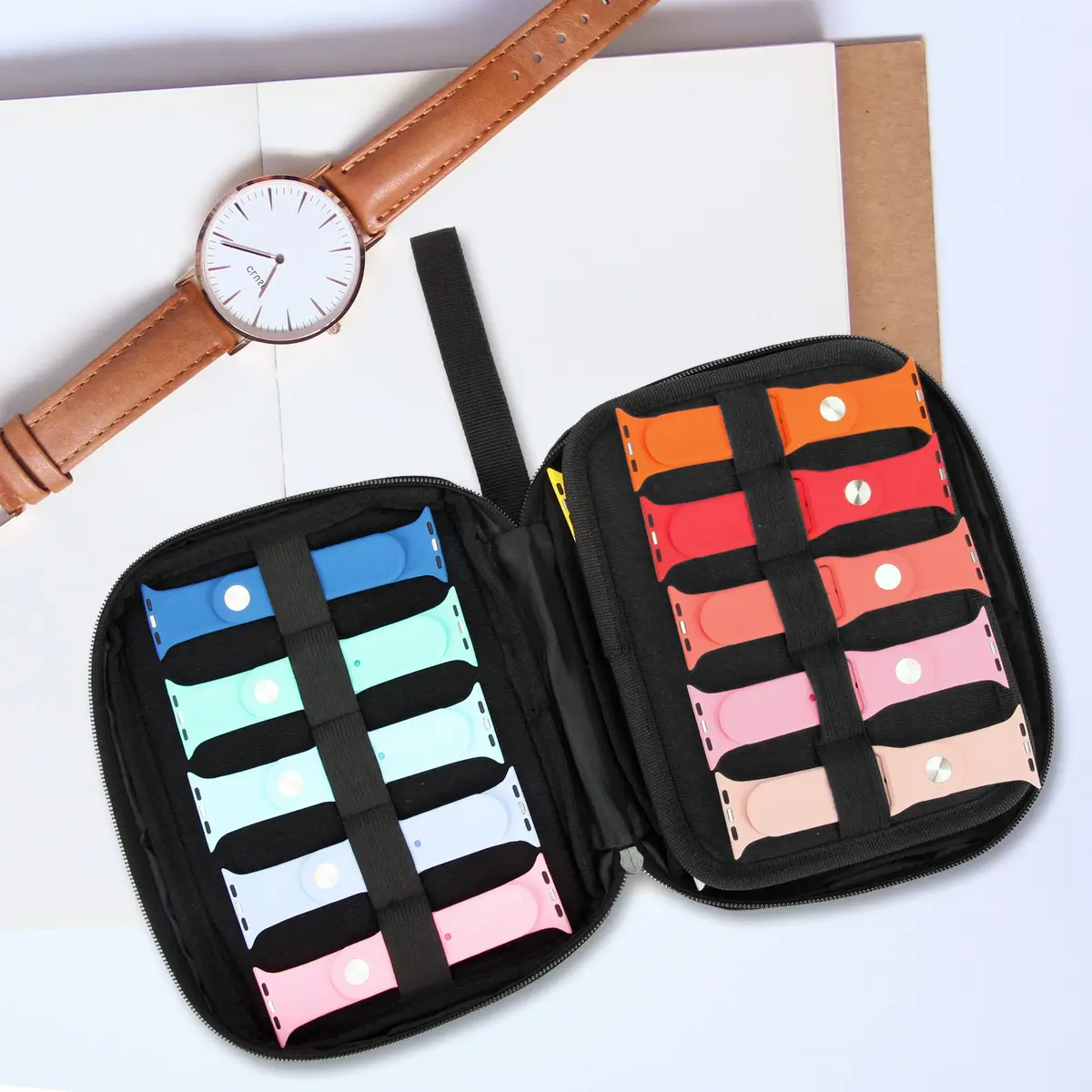 PACMAXI Watch Bands Storage Case | Holds 20 Watch Straps, Compact & Portable - view 6