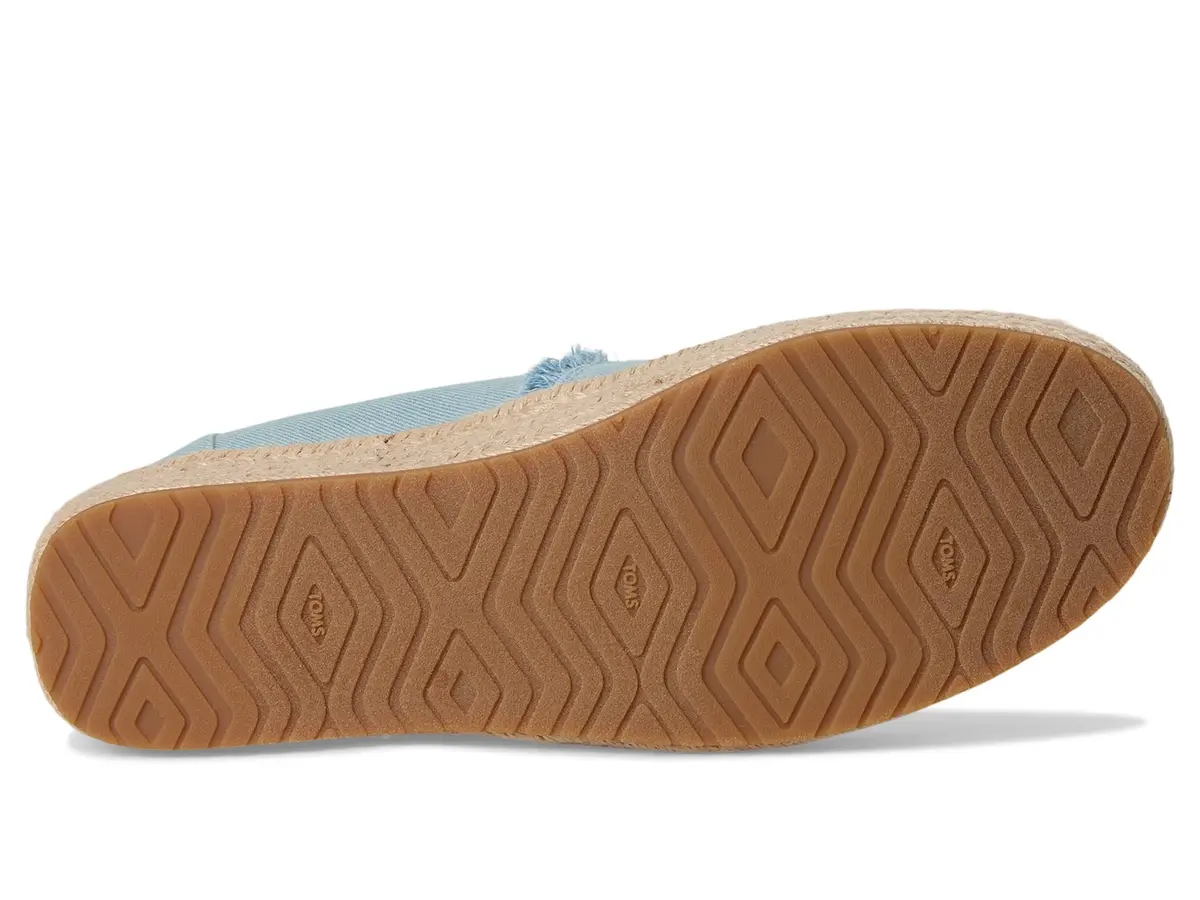 TOMS Women's Valencia Platform Espadrille 8.5 | Pastel Blue Washed Denim Casual Style - view 4