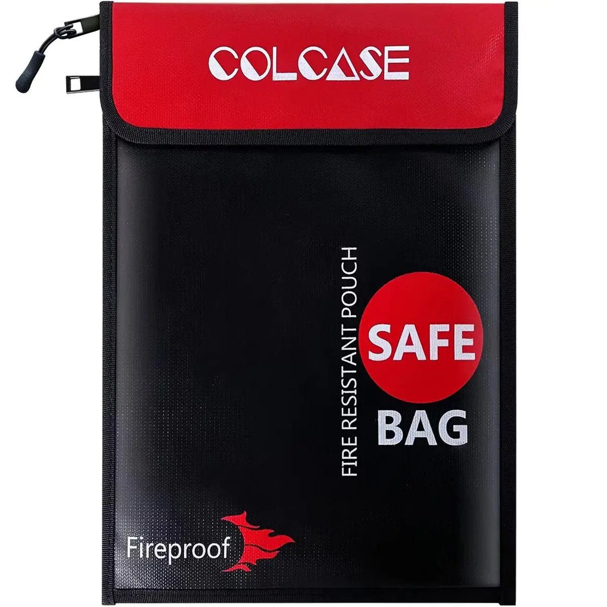 COLCASE Fireproof Document Bag 2 Pockets 38cm (15 Inches) | Fire & Waterproof Protection - main product image