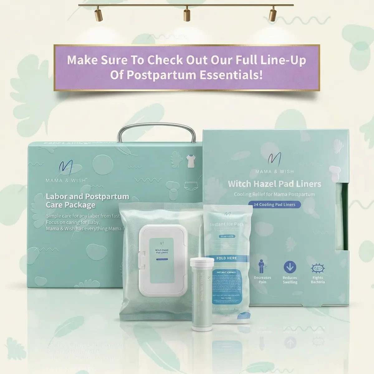 Mama & Wish Witch Hazel Pads for Postpartum Care | 2-Pack Liners | Cooling Relief & Natural Ingredients - view 6