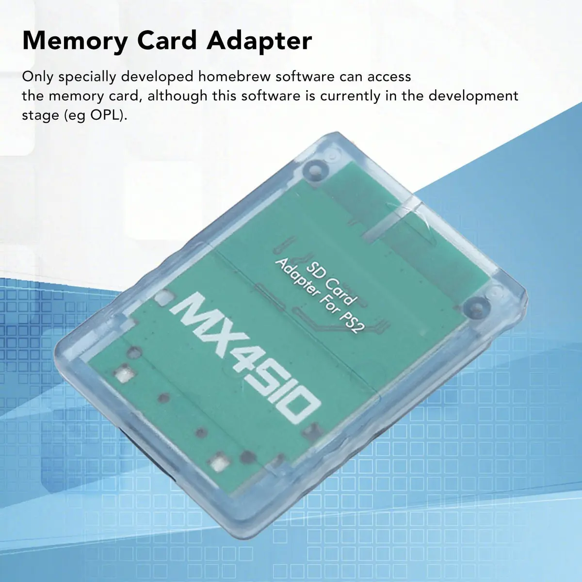 Yoidesu Memory Adapter for PS2 Fat Console | Blue ABS Card Reader for SIO2SD (70-120 chars) - view 4