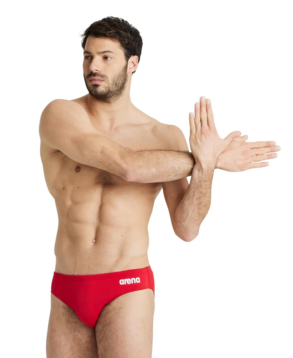 ARENA Men’s Team Solid Swim Brief MaxLife Athletic Swimwear US Size 26 | Chlorine-Resistant, Quick-Drying, UV Protected - main product image