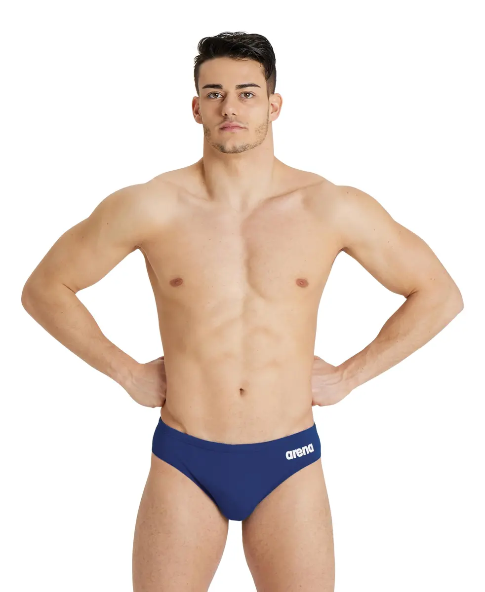 ARENA Men’s Team Solid Swim Brief MaxLife Athletic Swimwear US Size 24 | Chlorine-Resistant, UV & Quick-Dry - main product image