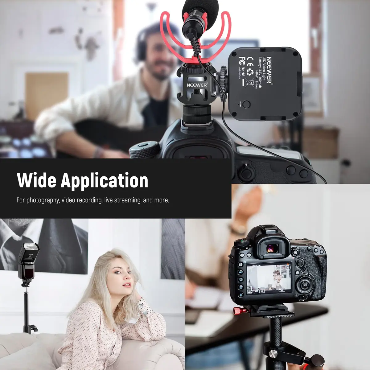 NEEWER 8 PCs Hot Shoe Mount Adapter Kit | Aluminum Camera & Lighting Accessory (70-120 chars) - view 7