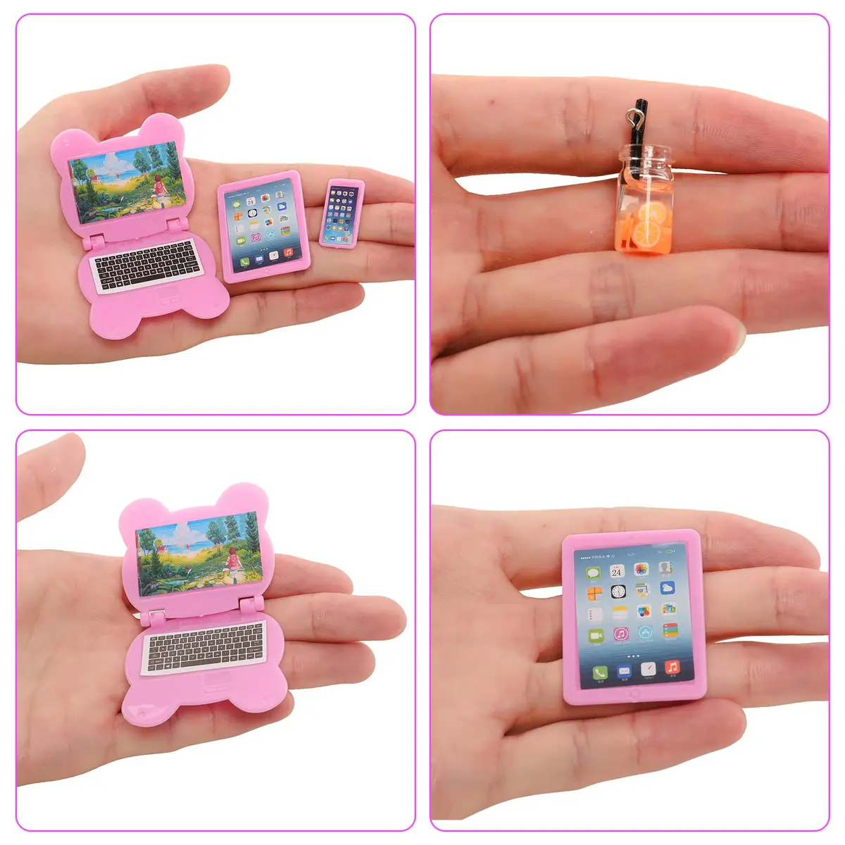 ENOCHT 20 Pcs Doll Clothes & Accessories Playset 5.3 Inch | Imaginative Doll Fashion Kit - view 5