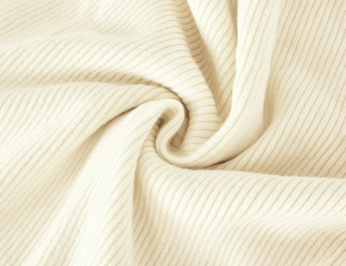 ninovino Women's High Neck Sweater Ribbed Slim Fit Bodycon Maternity Midi Sweater Dress Ivory White S | Cozy Slim Fit Maternity Dress - view 5