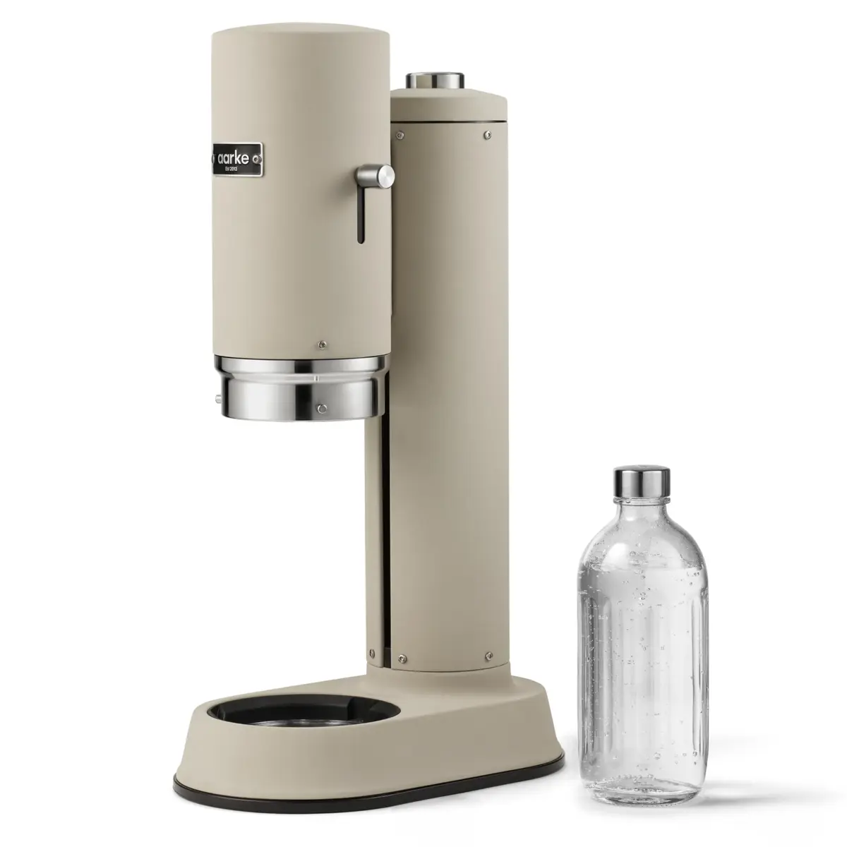 aarke Carbonator Pro - Premium Sparkling Water Maker, Sand | Stainless Steel, 700ml, Cordless, Swedish Design - main product image
