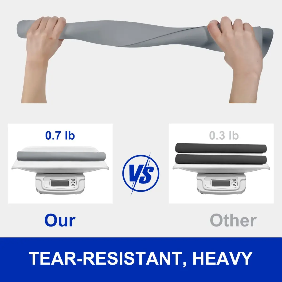 Kazualv Silicone Countertop Mat 60cm x 40cm | Heat Resistant & Waterproof Protector - view 5