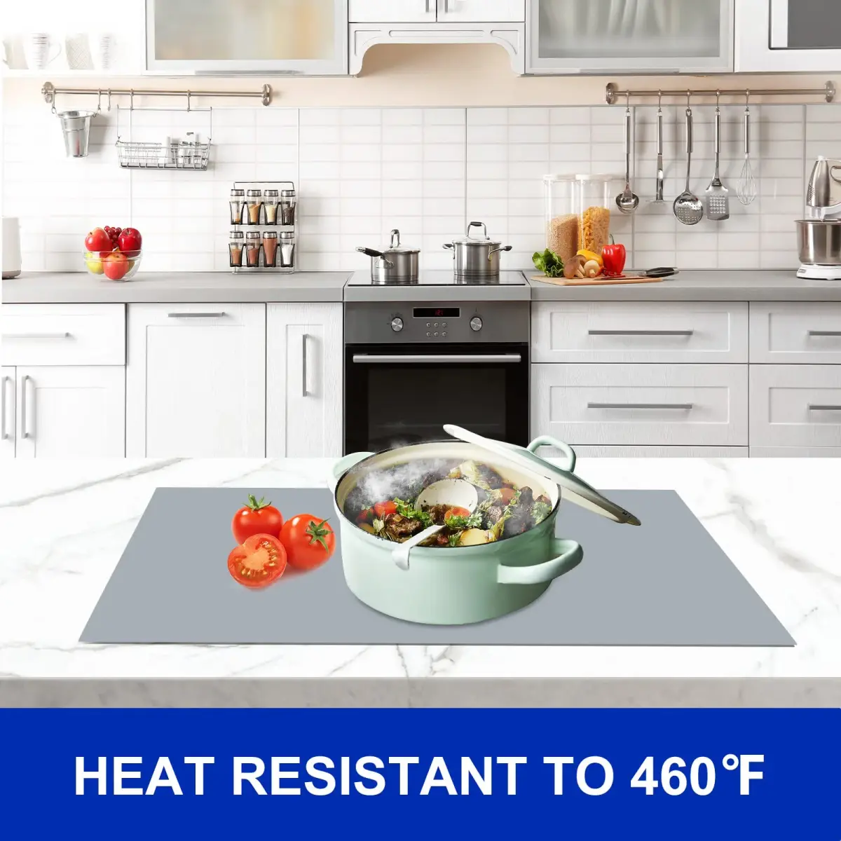Kazualv Silicone Countertop Mat 60cm x 40cm | Heat Resistant & Waterproof Protector - view 4