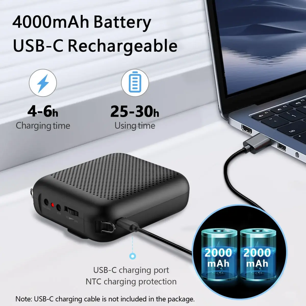Norwii Portable Voice Amplifier with Wired Microphone Headset - 10W, 4000mAh, 30-Hour Battery | Loud & Clear Sound for Teachers - view 4